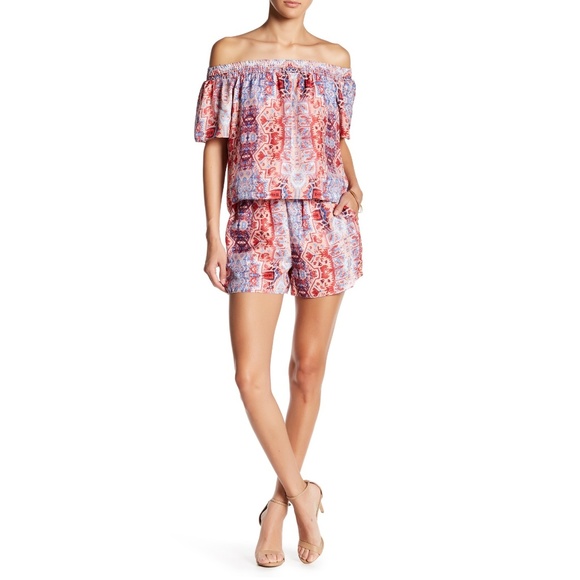 Parker Pants - NWT Parker Kaling Romper Off-the Shoulder Marmari